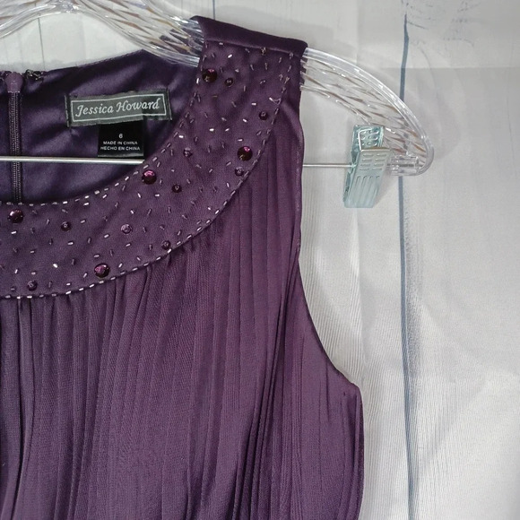 Jessica Howard purple formal sleeveless dress - Picture 7 of 10